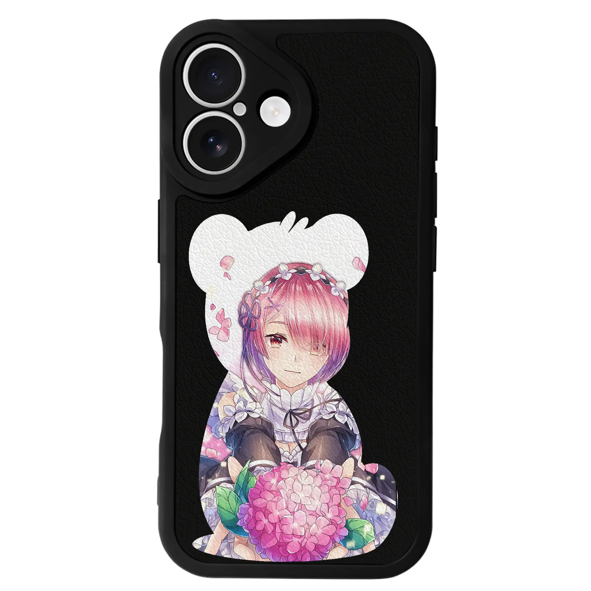 リゼロ グッズ ラム - IPhone 16シリーズ対応 ・ シリコンスマホケース ・ レザー調 ・ 高精度フィット ・ 耐衝撃 ・ ワイヤレス充電対応 ・ 精密カット